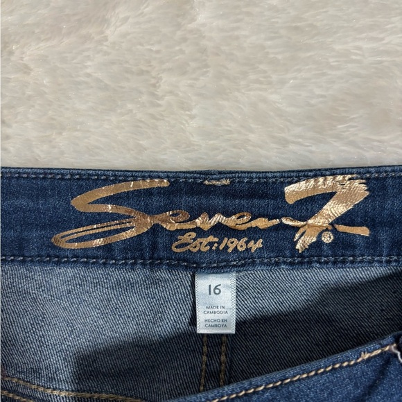 Seven7 Women's High Rise Slim Flare Jean - 16 - Picture 9 of 9